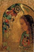 Odilon Redon Lady of the Flowers. oil painting